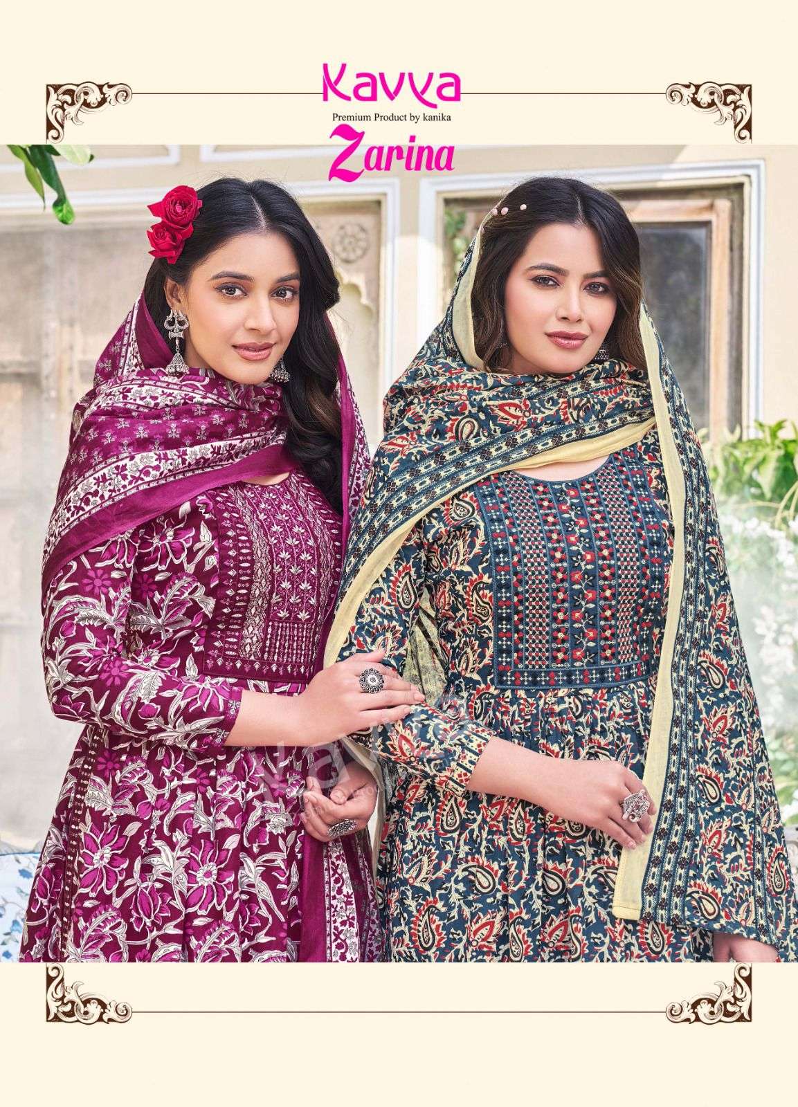 ZARINA VOL 3 MAL COTTON +EMBRODERYWORK KURTI WITH COTTON PANT AND MAL DUPATTA BY KAVYA BRAND POSTER2